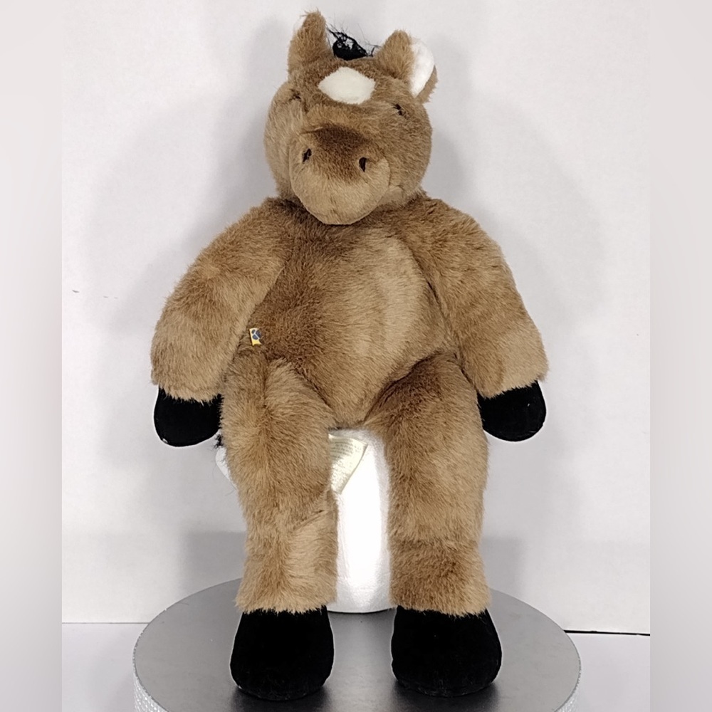 Vintage Brown Plush Horse Toy pre owned Exellent condition